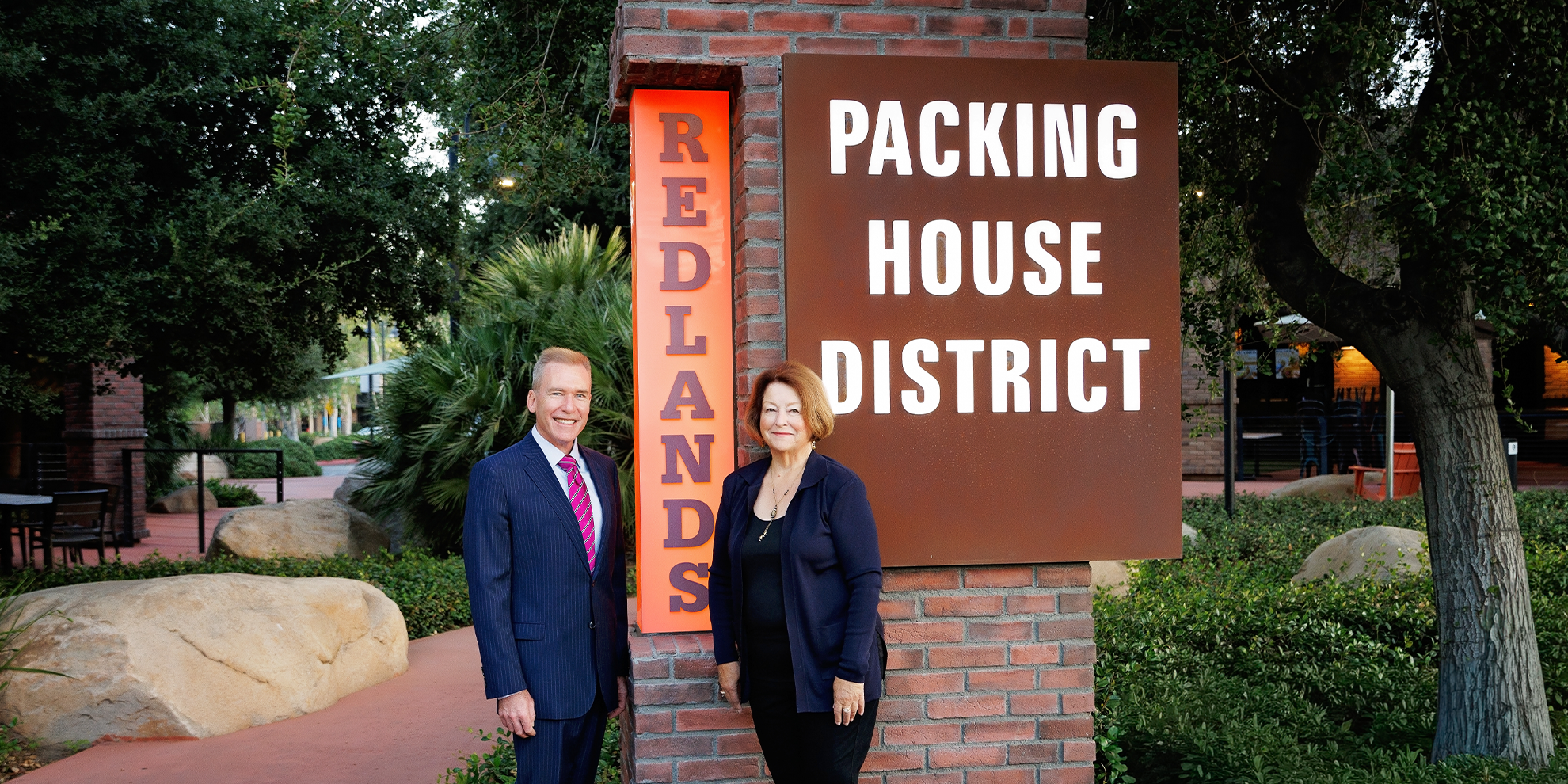 Robert and Mary in front of Packing House Sign
